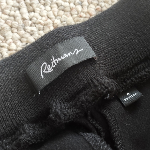Reitmans women's low-rise black stretchy dress pants with pockets size 4 - Picture 3 of 3